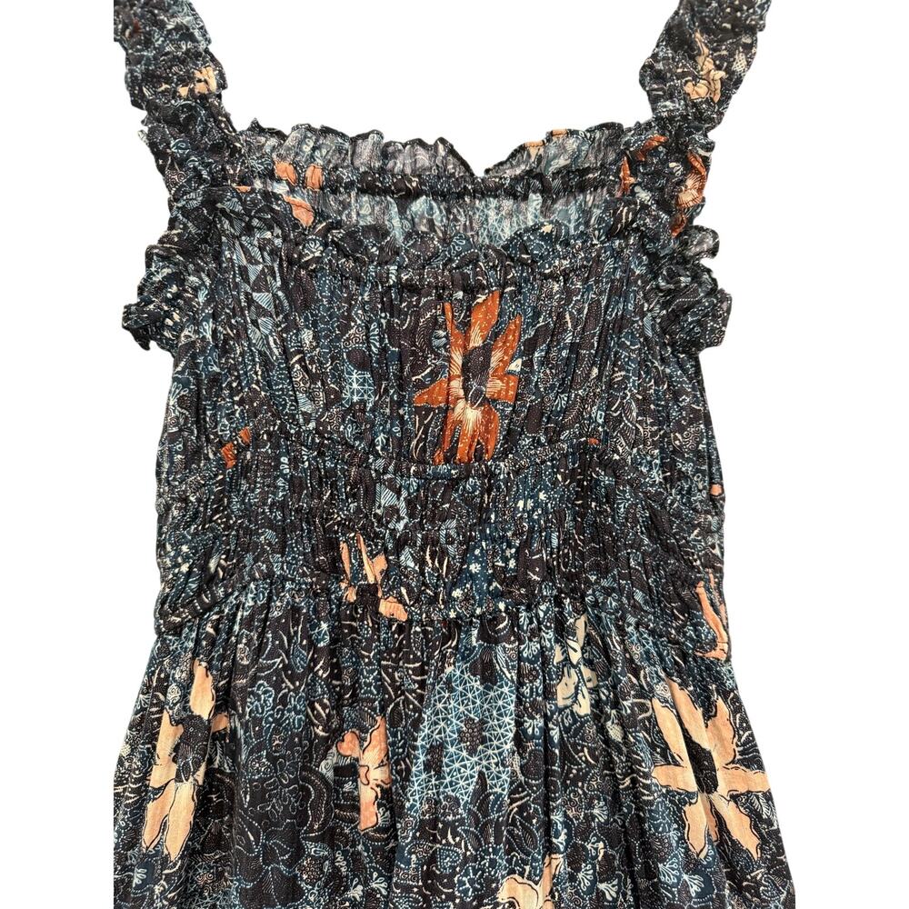 Ulla Johnson Annisa Floral Ruffle Midi Dress Size 6 Smocked Summer Boho - Picture 10 of 12